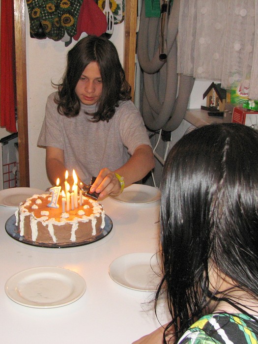 Jirka narozeniny - 17 let, 24.6.2008